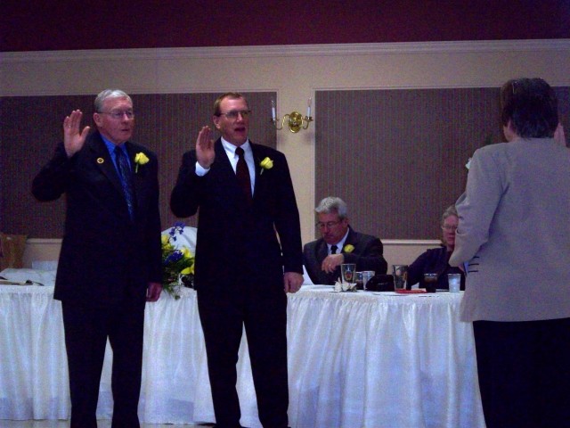 Board Members being sworn in